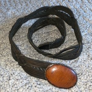 Made in Morocco Brown Leather Belt — Measures 39”